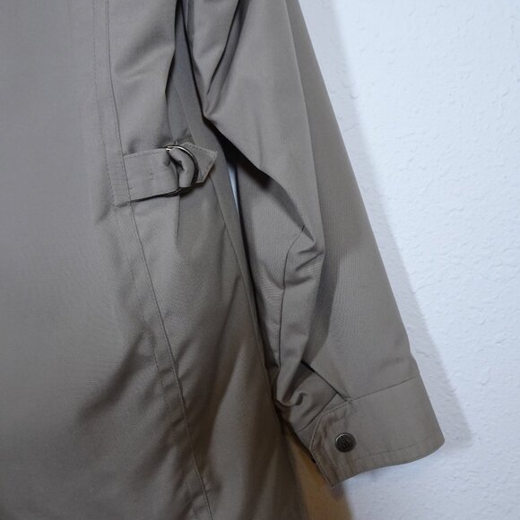 London Fog Zip Front Jacket Men's 40 Reg Beige Removable Faux Fur Lined Classic - Picture 11 of 14